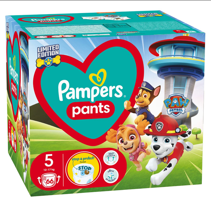 Produse Casa - PAMPERS Active Baby Pants, scutece chilotel, 12-17 kg, marime 5, Warner Bros, 66 buc