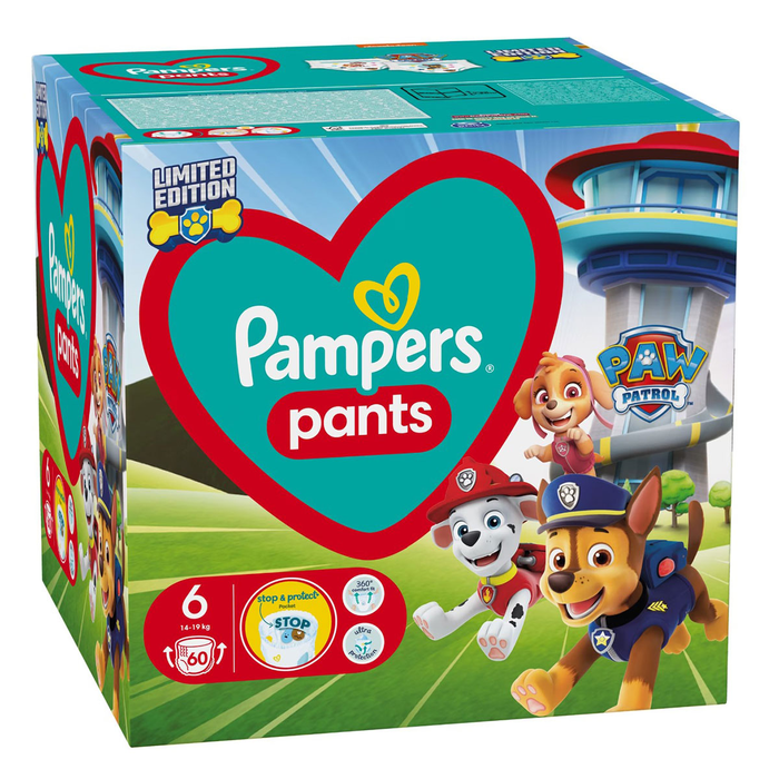 Produse Casa - PROCTER & GAMBLE Stoc limitat PAMPERS Active Baby Pants, scutece chilotel, 14-19 kg, marime 6, Warner Bros, 60 buc