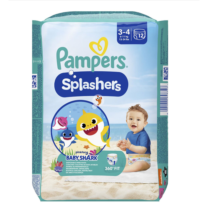Produse Casa - PAMPERS Splash, scutece chilotel pentru apa, marime 3-4, 6-11 kg, 12 buc