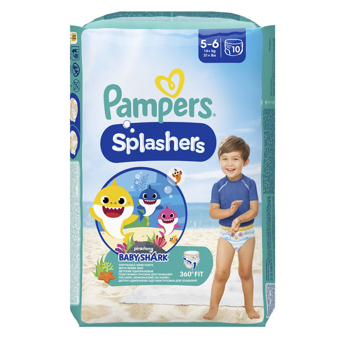 Produse Casa - PAMPERS Splash, scutece chilotel pentru apa, marime 5-6, +14 kg, 10 buc