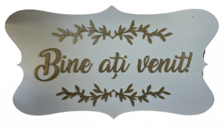 Ocazii - Panou bine ati venit personalizat cu decor - o modalitate caldă de a-ți întâmpina oaspeții!
