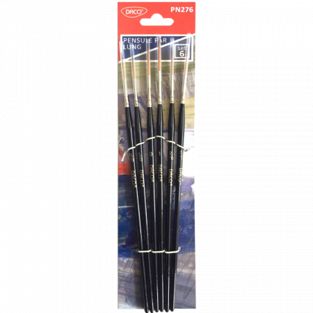 Pensule păr sintetic PN276 vârf lung Set 6 DACO
