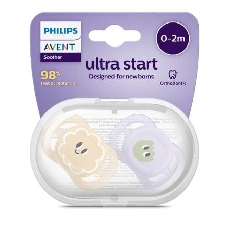 Produse nou-nascut - PHILIPS SCF075/03 Avent Ultra Air, suzeta, 0-2 luni, 2 buc