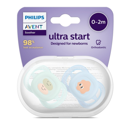 Produse nou-nascut - PHILIPS SCF075/04 Avent Ultra Air, suzeta, 0-2 luni, 2 buc