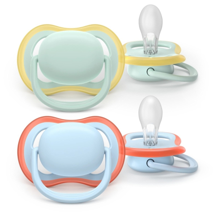Produse nou-nascut - PHILIPS SCF087/01 Avent Ultra Air, suzeta, 0 - 6 luni, 2 buc