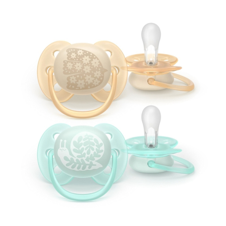 Produse nou-nascut - PHILIPS SCF091/41 Avent Ultra Soft, suzeta, 0 - 6 luni, 2 buc