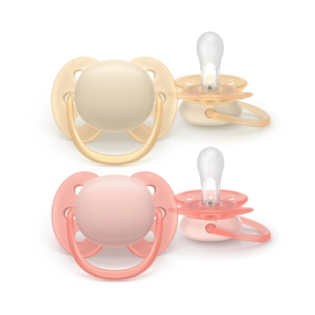 Produse nou-nascut - PHILIPS SCF091/38 Avent Ultra Soft, suzeta, 0 - 6 luni, 2 buc