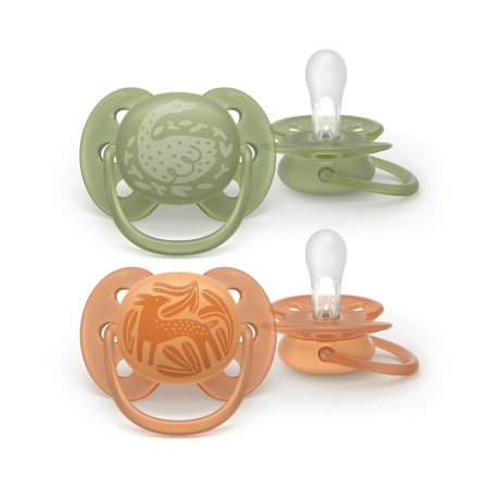 Produse nou-nascut - PHILIPS SCF093/06 Avent Ultra Soft, suzeta, 18 luni +, 2 buc