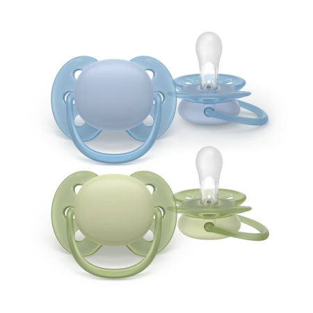 Produse nou-nascut - PHILIPS SCF091/37 Avent Ultra Soft, suzeta, 0 - 6 luni, 2 buc