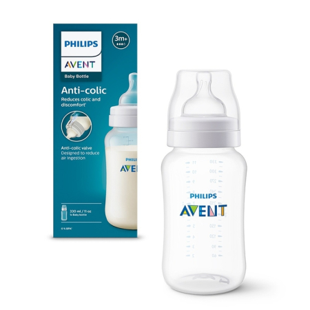 Produse nou-nascut - PHILIPS SCY106/01 Avent, biberon anti-colici, 3 luni+, 330 ml