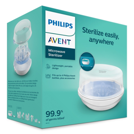 Produse nou-nascut - PHILIPS SCF281/02 Avent, sterilizator, cu abur rapid pentru microunde