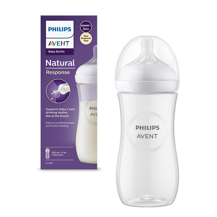 Produse nou-nascut - PHILIPS SCY906/01 Avent, biberon, natural response, 6 luni+, debit rapid, 330 ml