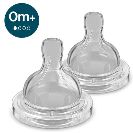 Produse nou-nascut - PHILIPS SCY761/02 Avent, tetina, Classic, 0 luni+, debit nou nascut, 2 buc