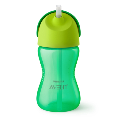 Produse nou-nascut - PHILIPS SCF798/01 Avent, cana cu pai, flexibil, 12 luni, verde, 200 ml