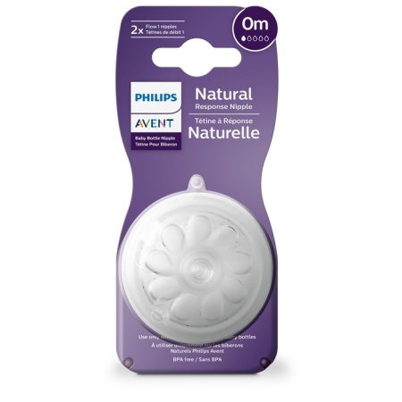 Produse nou-nascut - PHILIPS SCY961/02 Avent, tetina, natural response, 0 luni+, primul debit, 2 buc