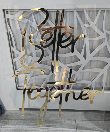 Placă decorativă "Better Together" - un cadou elegant și modern, perfect pentru a celebra dragostea și uniunea! [2]