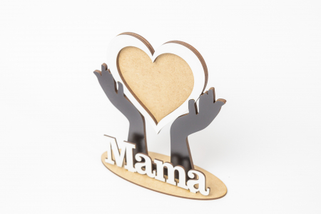 Martie - Rama licheni Mana si Inima cu text