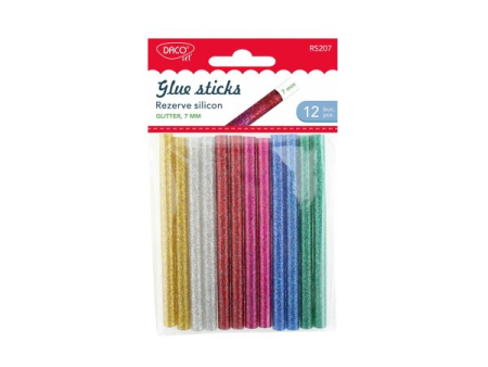 Pistoale de lipit si rezerve - Rezervă silicon glitter 7 mm RS207 DACO