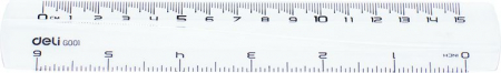 Desen Tehnic - RIGLA 15CM TRANSPARENTA DELI