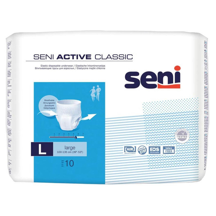 Scutece adulti - SENI Active Classic, scutece pentru adulti, tip chilot L, 10 buc