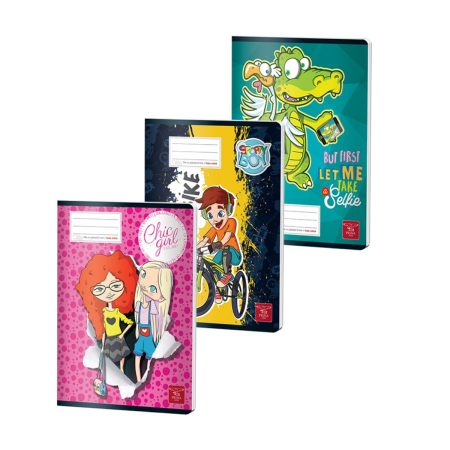 Caiete A5 - Set 3 caiete A5 24 file geometrie Pigna