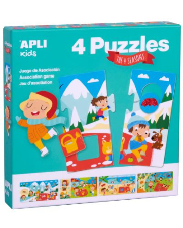 Jocuri, Jucarii si Seturi Creative - Joc-puzzle de asociere APLI - Anotimpuri