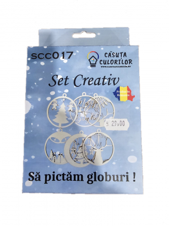Craciun - Set creativ pentru globuri personalizate de Crăciun