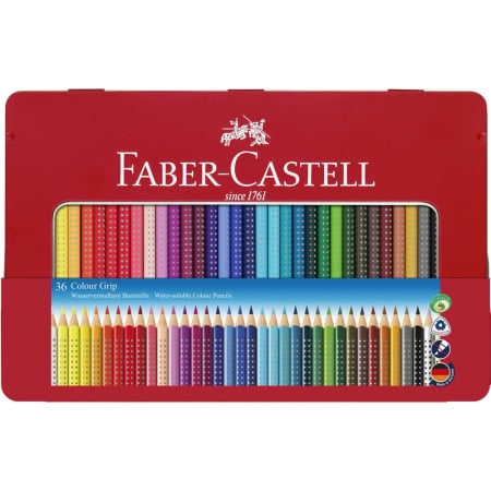 Desen - Set creioane colorate Faber-Castell Colour Metal Grip 36