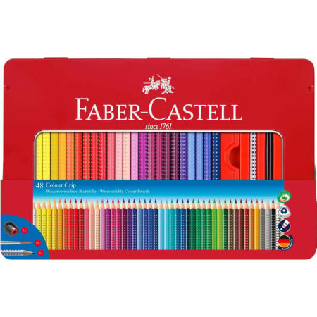 Desen - Set creioane colorate Faber-Castell Colour Metal Grip 48