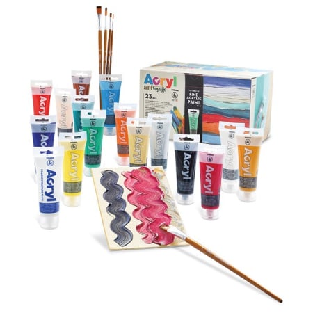 Culori Acrilice - Set de acrilice Morocolor Primo 75 ml diverse culori 14culori 1 pasta