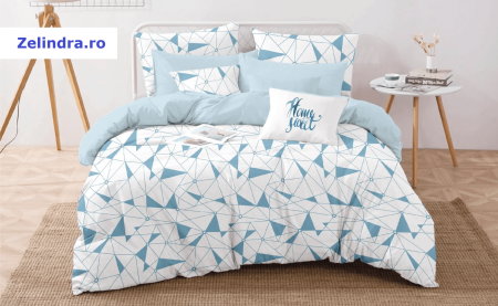 Produse Casa - Set Lenjerie Vero Vanni Foster-Mavi