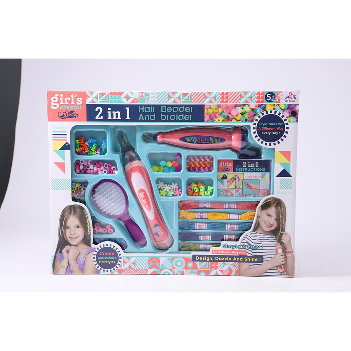 Jucarii interactive - Set pentru par 2 in 1, set de joaca, pentru fetite