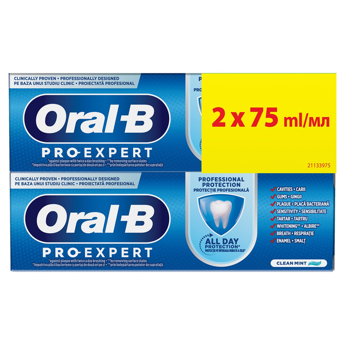 Ingrijire Personala - Set ORAL-B Pro Expert, pasta de dinti, Professional Protection, 2 x 75 ml