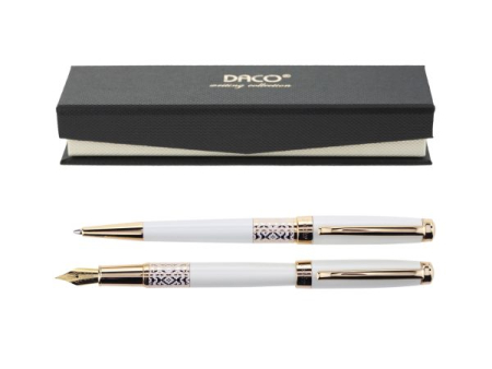 Cadouri - Set pix și stilou Folclor Alb DACO