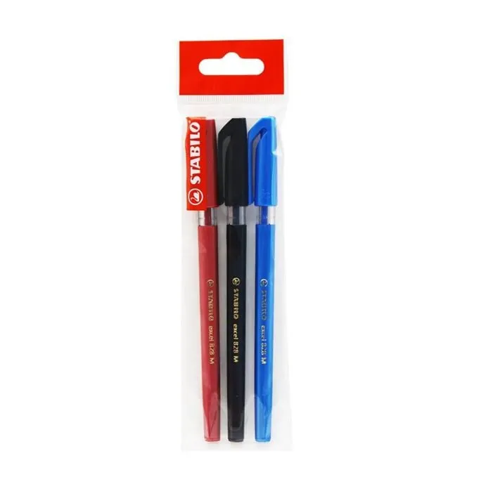 Pixuri - Set pixuri fara mecanism Stabilo Excel 828, vf 0.45 mm, 3 bucati