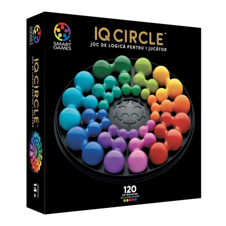 IQ Games - Smart Games - IQ Deluxe - Circle, joc de logica cu 120 de provocari, 14+ ani, editie lb. Romana