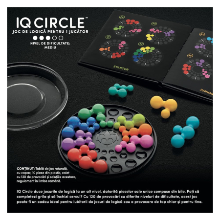 Smart Games - IQ Deluxe - Circle, joc de logica cu 120 de provocari, 14+ ani, editie lb. Romana [1]
