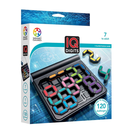 IQ Games - Smart Games - IQ Digits, joc de logica cu 120 de provocari, 7+ ani, +7 Ani