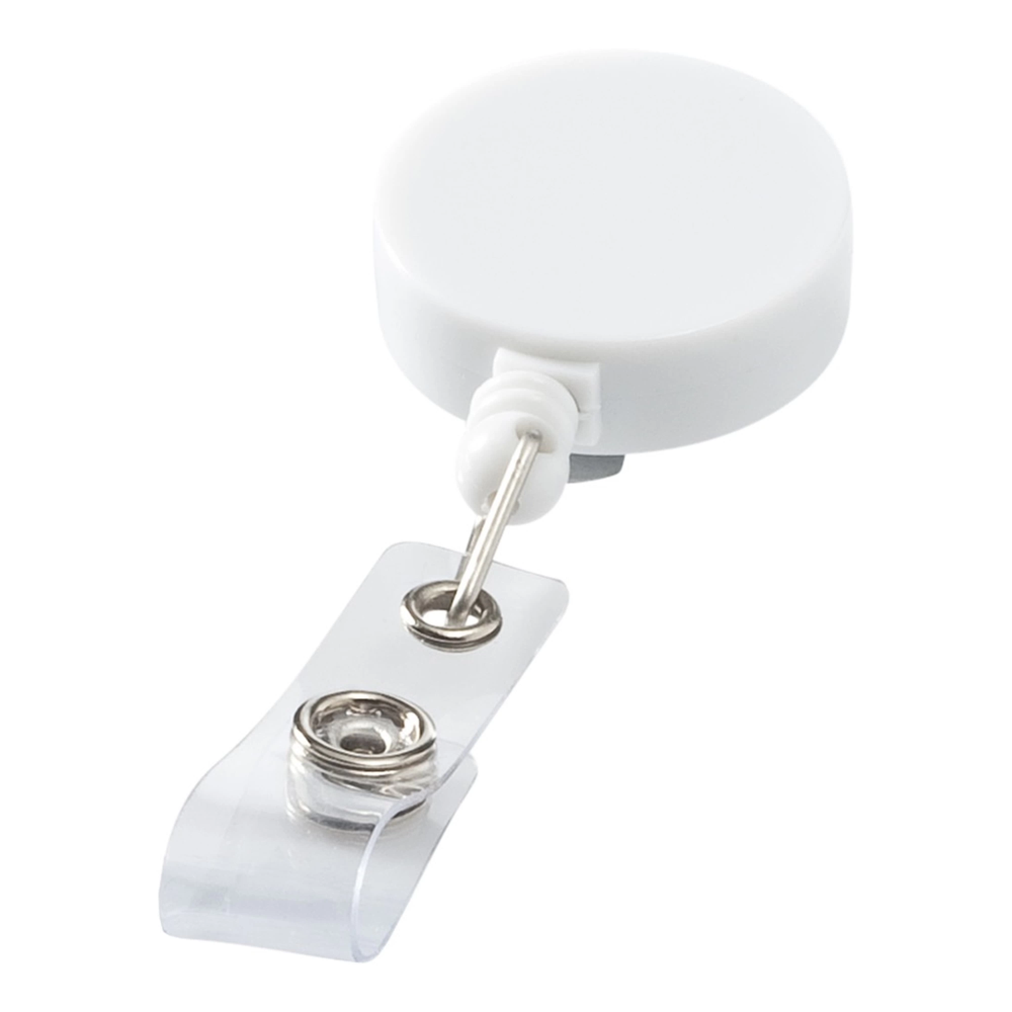 Papetarie birotica si rechizite - Snur retractabil pentru ecuson alb DELI