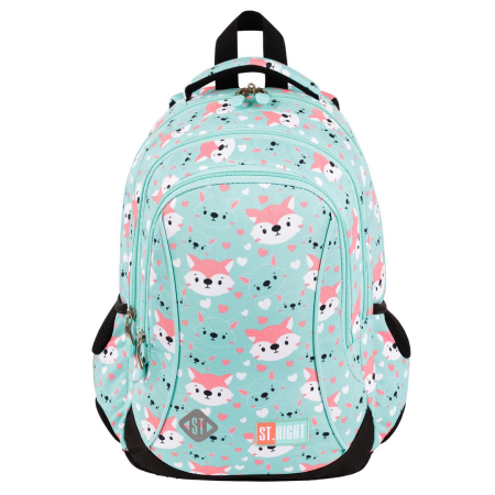 Ghiozdane - Ghiozdan, Ergonomic, Impermeabil, Colectia St.Right - Lovely Foxy BP26, 39x27x17cm