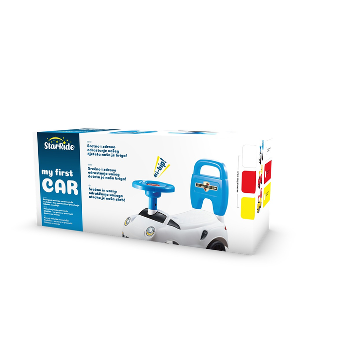 Jucarii interactive - Star Ride Masinuta alba, jucarie, pentru prescolari