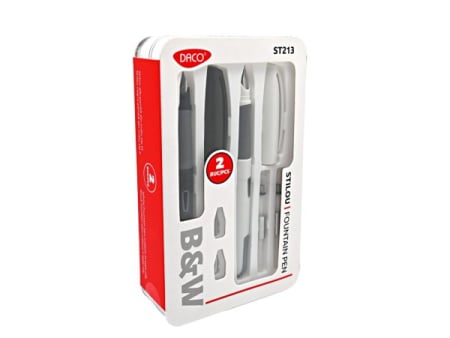 Caligrafie - Stilou Set 2 Black&White DACO