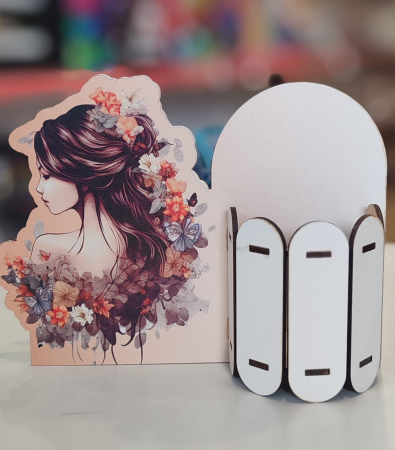 Martie - Suport MDF flori 2026 