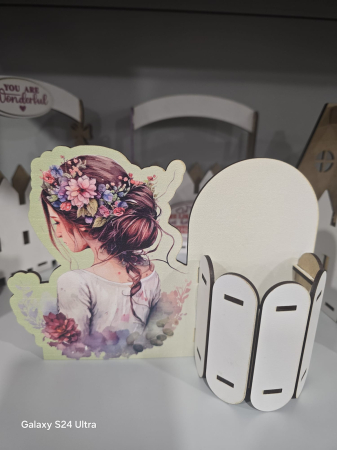 Martie - Suport MDF flori 2026