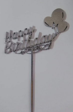 Articole petrecere - Topper Tort Happy Birthday Baloon