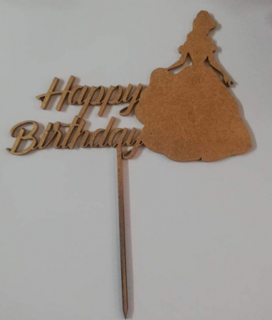 Topere tort - Topper Tort Happy Birthday printesa