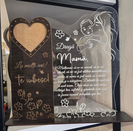 Trofeu personalizat "Te iubesc, mamă!" - un cadou unic și emoționant pentru cea mai specială persoană din viața ta model dreptungi! [1]