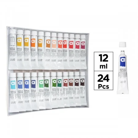 Culori Acrilice - Set 12 vopsele acrilice MP Artix 12 x 12 ml PP173
