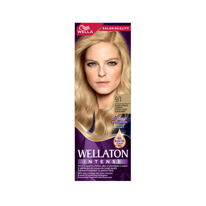 Vopsea de par - WELLATON Intense, vopsea de par, nuanta blond cenusiu luminos, nr 9/1