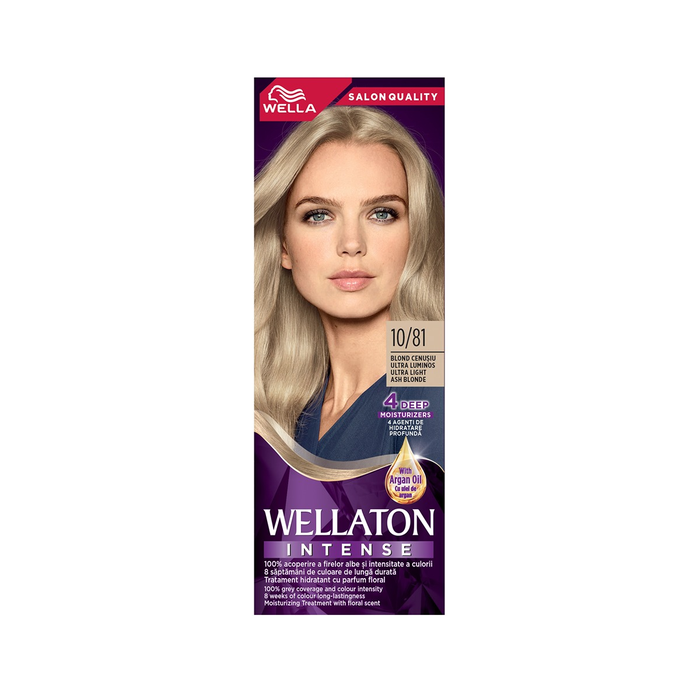 Vopsea de par - WELLATON Intense, vopsea de par, nuanta blond cenusiu, nr 10/81